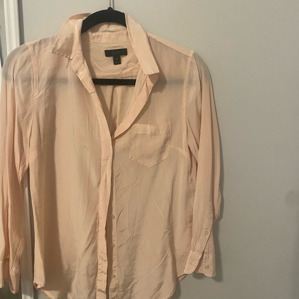 Pink button up shirt